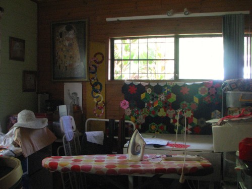 Do any of you some times all of a sudden see that your work room is no longer your sewing area?????  I just did this morning I need to declutter LOL 