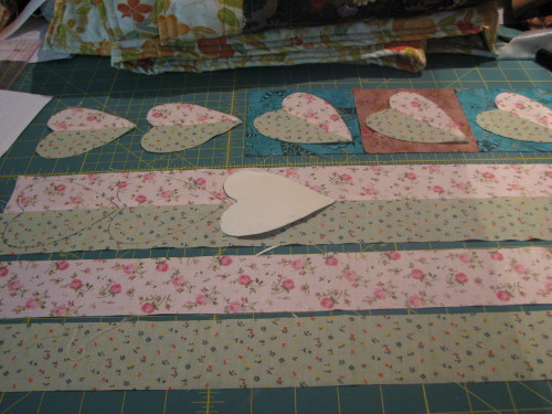 I'm making some hearts to go with Annabelle  using Esther's heart template from heart It.  