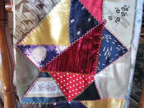 Close up of a selections of fabrics this person had to use in and around 1920 1930.   I'm so glad that I'm able to complete her quilt for her and it will be loved by persons in the futur