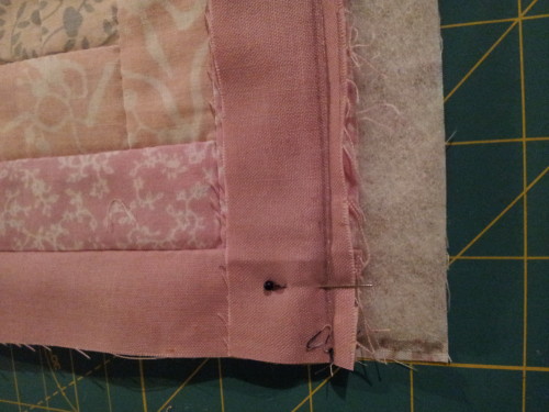 Close up of the seams I unpicked.