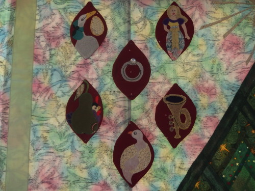 Close up of 6 of the charms they are backed and have a light weight padding inside them so can be changed if I want to.  