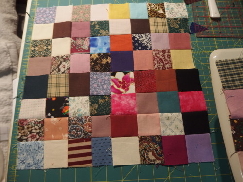 Its wonderful to see all these scraps becoming a block from just sewing to