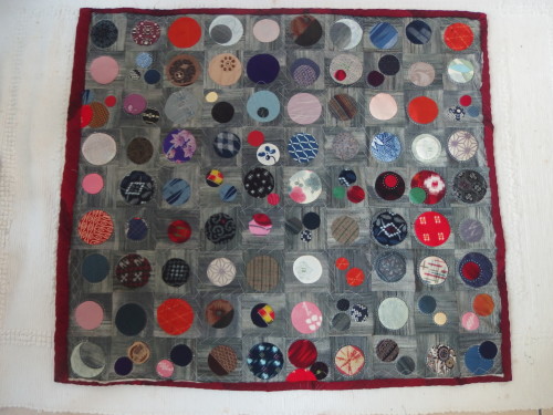 My first of 4 Quilty365Circle quilts Im doing sashiko hand quilting on. 