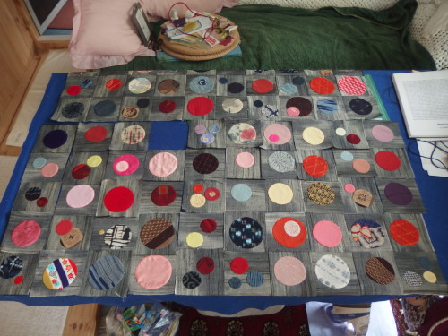 Quilty364 blocks I was working on yesterday sewing to