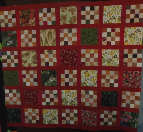 6 rows sewn together 3 more to go.