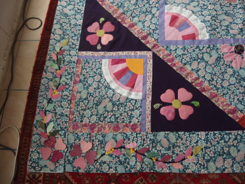 Corner border will look some thing like this whn sewn on and 