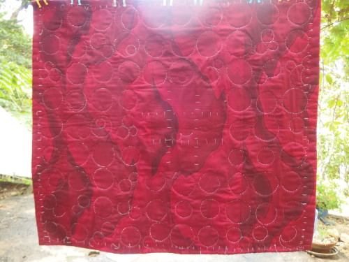 Back of quilt