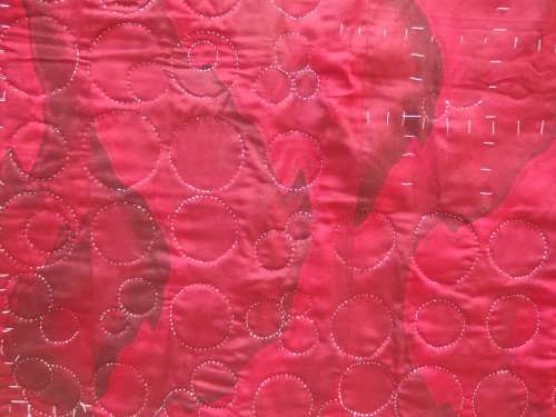 close up so you can see the bigger stitches I use for sashiko quilting, my circles are not so good from the back but over time hopefully it will improve LOL 
