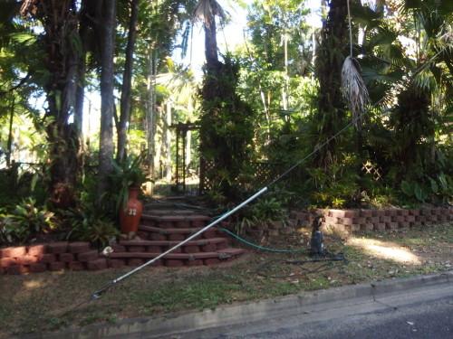 Instead of sewing today I was water-blasting these block walls on the road frontage.  ones on the right still todo.  