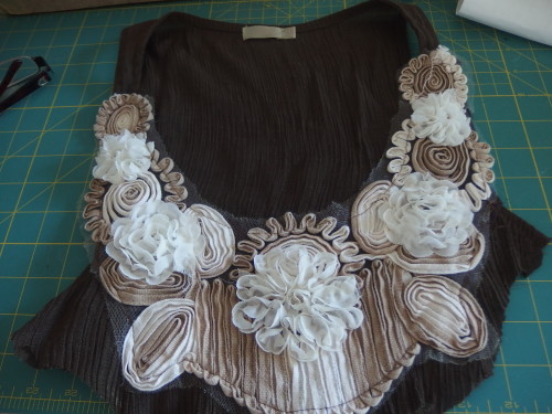 Where it all started the top that was badly stained but the lace was OK just needed a wee trim to tidy it up. 