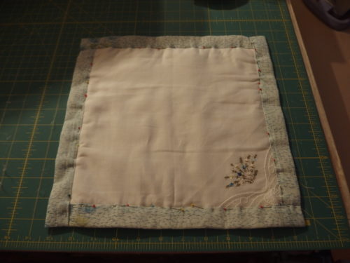 Finally our block is completed ready to be machine or hand quilted, I will hand quilt mine. 