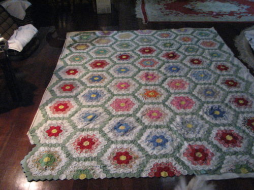 1930's GMFG quilt I'm still hand quilting about 1/2 way now. 