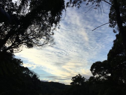 A beautiful cloud formation early in the morning. 