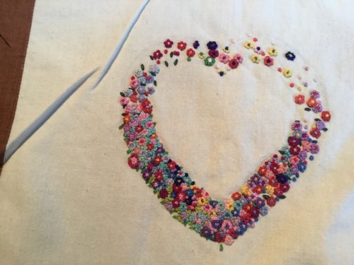 Made with French knots and Colonial knots! 
