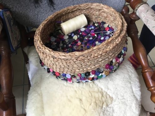 What to do with a lovely woven basket that has seen better days? 